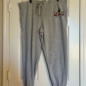 Peanuts Gray Sweatpants with Festive Characters